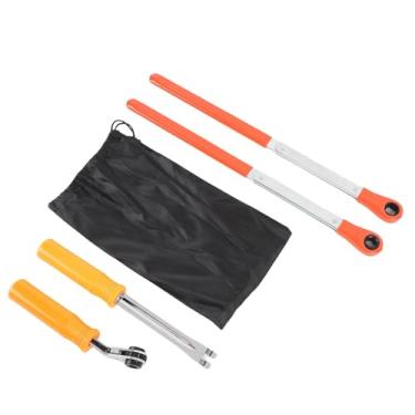 Imagem de aqxreight Conjunto de Chave de Ajuste de Folga de 4 Peças Chave de Catraca e Ferramenta de Liberação de Extremidade de Garfo para Caminhões de Serviço e Reboques Kit de Ajuste do de Freio Com