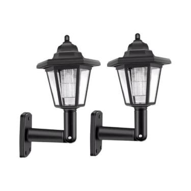 Imagem de Luzes De Jardim Solares LED Para Exterior, Luminária De Parede Para De