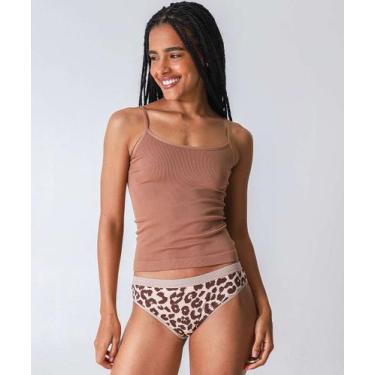 Imagem de Kit 2 Calcinhas Tanga Cotton Animal Print Marisa Bege-36052, Bege e pr