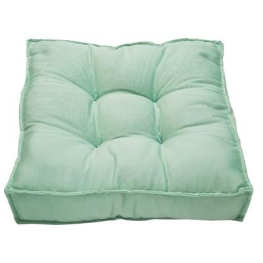 Imagem de Almofada Futon 40x40 Assento Turco Colorido Decoração Shelter(Verde Claro)