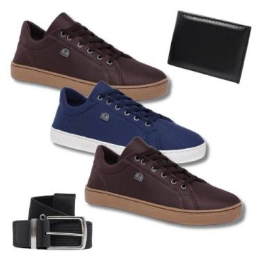 Imagem de Kit Leve Mais po Menos 3 Tênis Masculino + Cinto + Carteira - Bless Ac