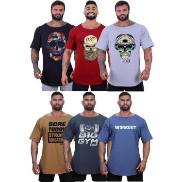 Imagem de Kit 6 Camisetas Morcegão Masculina MXD Conceito Fitness Academia Musculação-Masculino