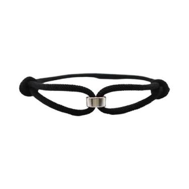 Imagem de Pulseira Masculina Ajustável Hiphop Rock Em 9 Cores, Cordão De 3mm Gra