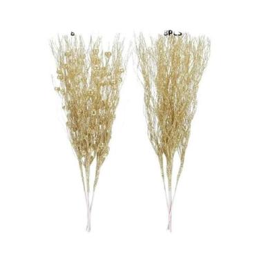 Imagem de Galhos Artificiais Com Glitter E Frutas Para Decoração De Árvore De Na