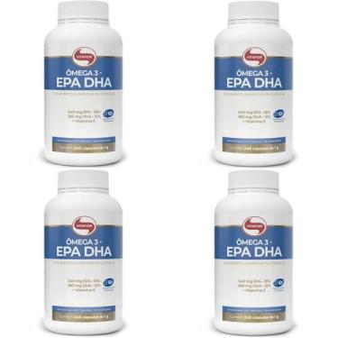 Imagem de Ômega 3 EPA DHA 240 cápsulas Vitafor - 4 unidades - Vitamina E