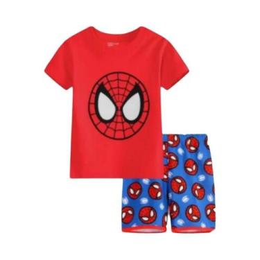 Imagem de Conjunto De Pijamas De Verão Para Meninos Com Estampa De Desenhos Anim