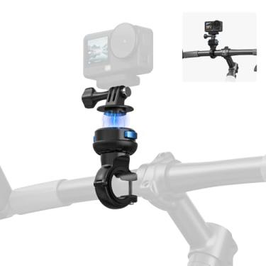 Imagem de Suporte magnético para guidão de bicicleta, rotação de 360 graus, suporte de braçadeira de motocicleta compatível com GoPro Hero 13 12 11 10 Session DJI Action 6/5 Pro/4 e mais câmeras
