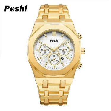 Imagem de Relógio Masculino Poshi 915 à Prova D'água Branco