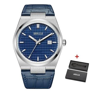 Imagem de Relógio Masculino Baogela 22802 à Prova D'água Azul