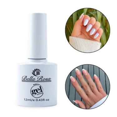 Imagem de Esmalte Gel LED UV Branco Francesinha Unha Bella Rosa, 12ml Unha de Ge