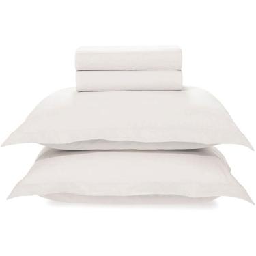 Imagem de Jogo de Cama Karsten Tom 200 Fios 4 Peças Queen Branco