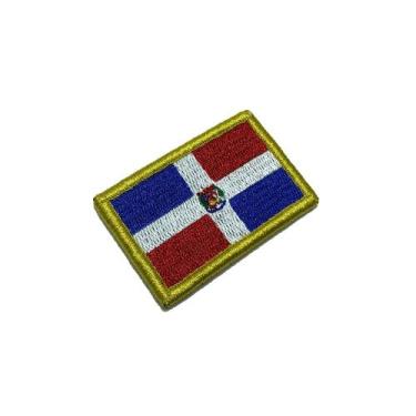 Imagem de BP0145V11 Bandeira República Dominicana Bordado Fecho Contato - BR44