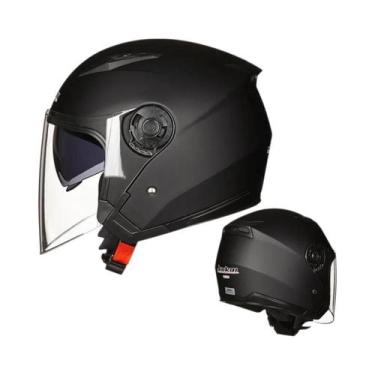 Imagem de Capacete De Motocicleta Unissex Com Lente Dupla Semi-Coberta JIEKAI-51