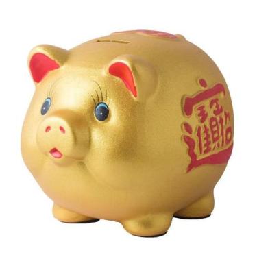 Imagem de Piggy Bank Creative Ceramic Golden de grande capacidade 64cm - yiweisa