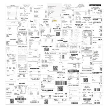 Imagem de Pacote de adesivos Creative Receipt Theme, 50 unidades de vinil imperm