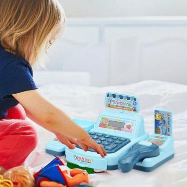 Imagem de Caixa registradora Toy Kids Pretend Play com calculadora e caixa - Glo