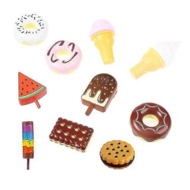 Imagem de Conjunto de brinquedos Kid Toys Simulation Ice Cream Candy Dessert x10
