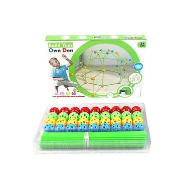 Imagem de Kit de brinquedos para construção de tendas infantis DIY com 51 palito