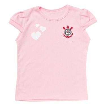 Imagem de Camisa Infantil Corinthians Baby Look Rosa Oficial