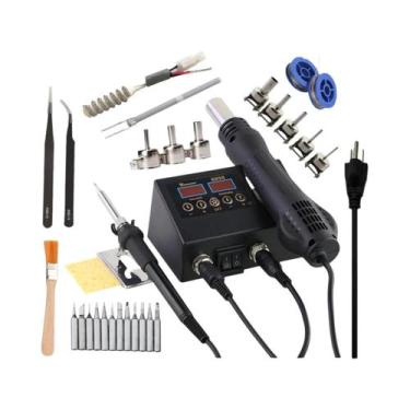 Imagem de Ferro De Solda SMD 2 Em 1 Com Pistola De Ar Quente, Kit De Ferramentas