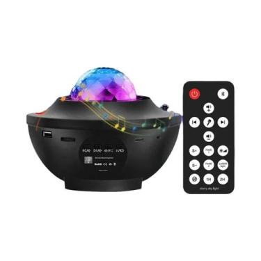 Imagem de Projetor De Luz Noturna LED Infantil Galáxia Estrelada Com USB E Bluet