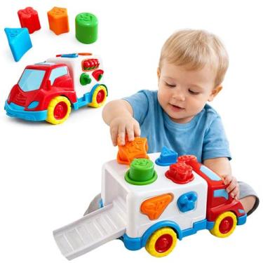 Imagem de Caminhao Brinquedo Bebe Encaixe Engrenagem Interativo Oferta - Samba T