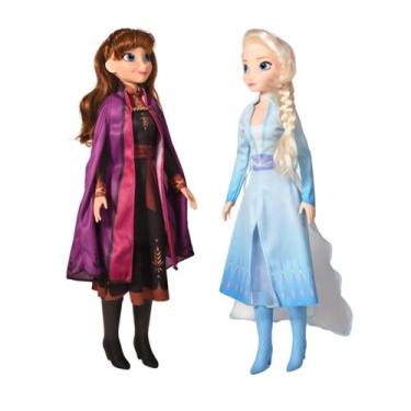 Imagem de Kit Bonecas Anna E Elsa Mini My Size Frozen Disney 55cm