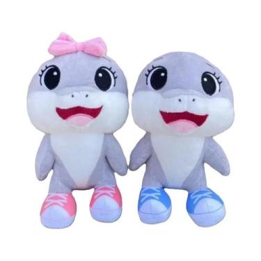 Imagem de Boneco De Pelúcia Tubarão Kawaii Macio E Fofo, Brinquedo De Pelúcia An