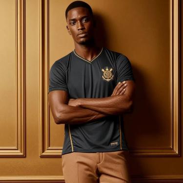 Imagem de Camisa Corinthians Gold Elegância do Timão Masculina-Masculino