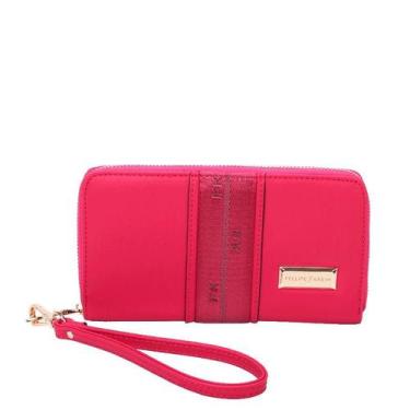 Imagem de Carteira Zíper com Alça de Mão Fellipe Krein SS23 Alça Nailon Rosa - P