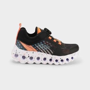 Imagem de Tênis Infantil Bibi Roller Sport Preto com Laranja-Masculino