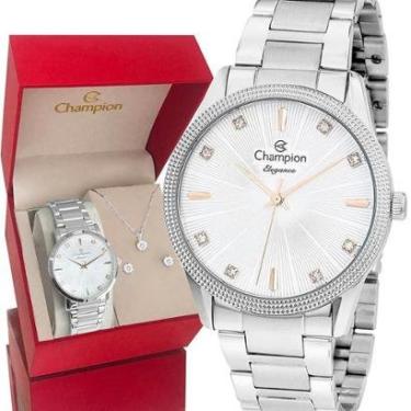 Imagem de Relógio Champion Feminino Prata Original 1 Ano De Garantia-Feminino