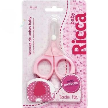 Imagem de Tesoura de Unhas Ricca Baby Rosa Cód:916