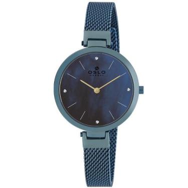 Imagem de Relógio Oslo Feminino Slim OFASSS9T0003 A1AX Azul