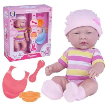 Imagem de Boneca Bebê Sweet Reborn Papinha Com Acessórios Meninas Brincadeira Co