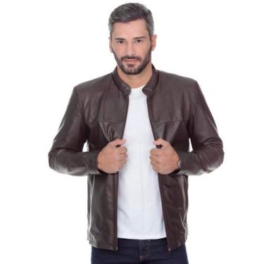 Imagem de Jaqueta Couro Masculina  - Javali, M, Marrom