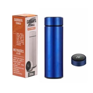Imagem de Garrafa Termômetro 380ml - Azul - Lívon