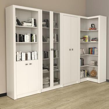 Imagem de Kit 4 Armários Multiuso de Escritório com 6 Portas Branco