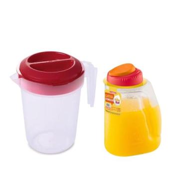 Imagem de Conjunto de jarra garrafa geladeira plásticas leve cozinha - No Limite