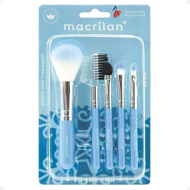 Imagem de Kit Com 5 Pincéis Para Maquiagem Macrilan Princess Kp9-6