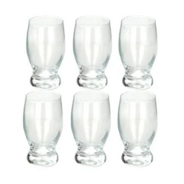 Imagem de Jogo 6 Copos de Vidro Agua Cerveja Suco 248ml Taça - UtilBazar