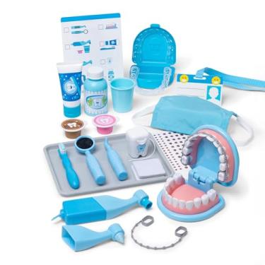 Imagem de Melissa & Doug Kit Dentista Super Sorriso Com Jogo Fino De Dentes E Acessórios Dentários (25 Peças De Brinquedo) 1 Ea Multi