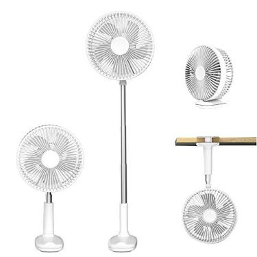 Imagem de Mini Ventilador de Mesa Retrátil Multifuncional Portátil Pessoal Clip Fan Recarregável 1800 mAh