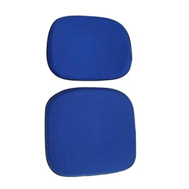 Imagem de Conjunto de assento e encosto para cadeira secretária Em Tecido J Serrano Azul Royal