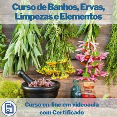 Imagem de Curso on-line em videoaula de Banhos, Ervas, Limpezas e Elementos com Certificado
