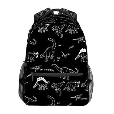 Imagem de Mochila escolar para meninos e meninas, dinossauro, estudante, bolsa de ombro para meninos e meninas, leve, durável, bolsa de viagem para trilhas, acampamento, mochila