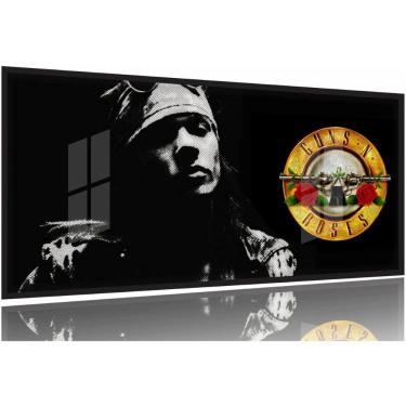 Imagem de Quadro Decorativo Guns N` Roses 130x60 Moldura Preta 2x2