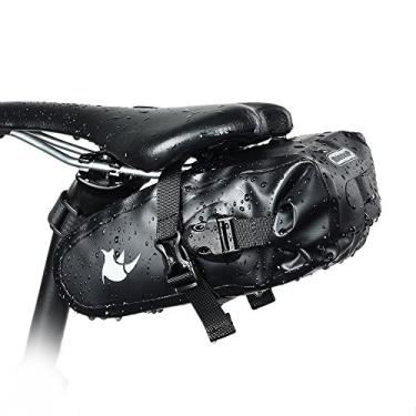 Imagem de Rhinowalk Bolsa de sela de bicicleta, bolsa de bicicleta impermeável sob o assento 1,5 L à prova de chuva bolsa de assento de bicicleta de estrada de montanha bolsa de bicicleta acessórios profissionais