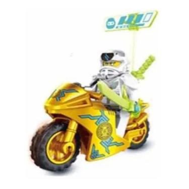 Imagem de Blocos De Montar Moto Dourada Ninja Go Zane Ninjago