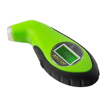 Imagem de ARCAN Medidor digital de pneu com bocal iluminado, faixa de 3 a 150 PSI, tela digital com leituras PSI, BAR, KPA e Kg/cm2, desligamento automático, alimentado por bateria (ADTG)